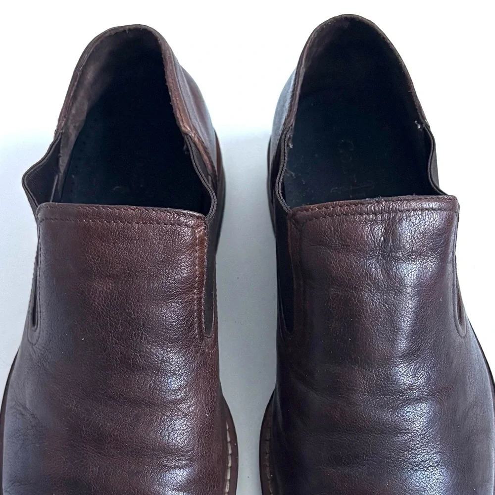 Cole Haan Goring Padded Heel Loafer Dress Shoes Slip On Brown Leather Size 10.5M
